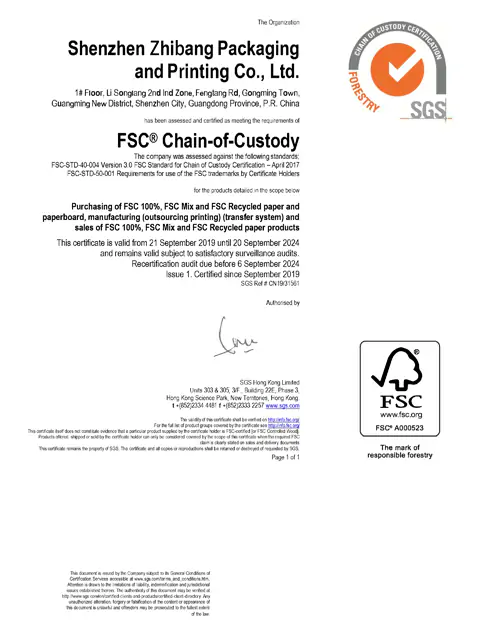Certifikát FSC